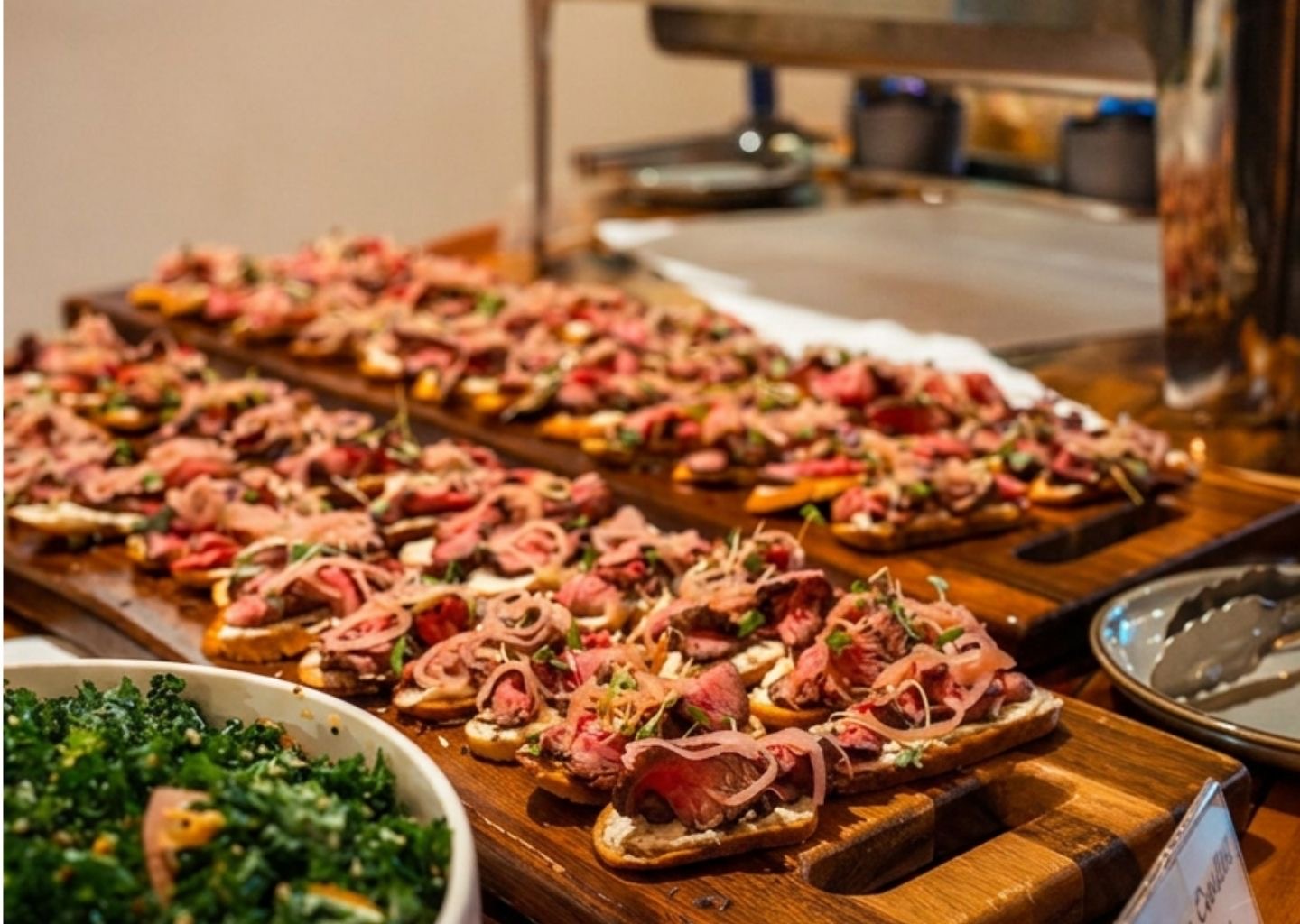 steak bites on crostini
